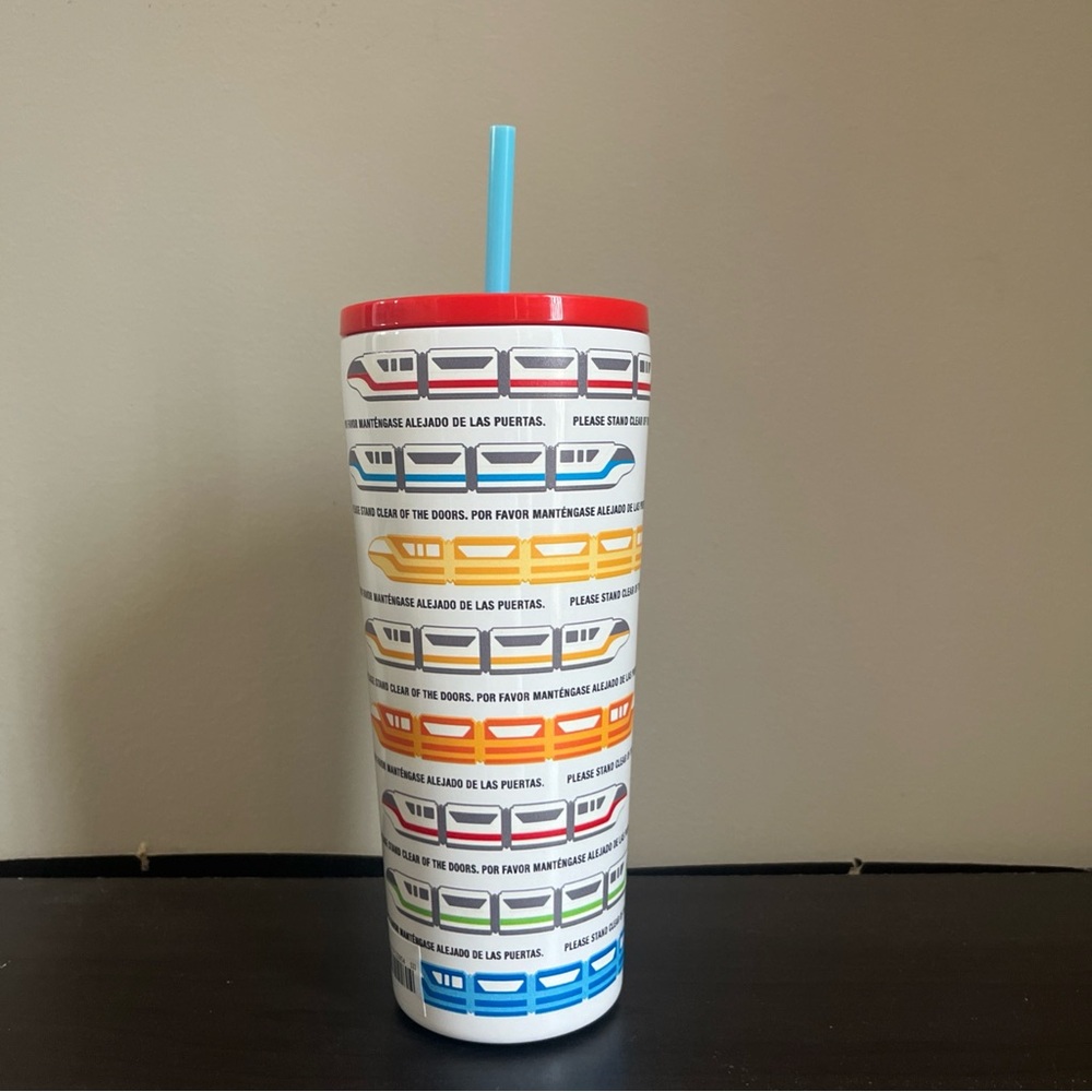 Disney Parks Monorail 22 oz Stainless Steel Tumbler with Straw
